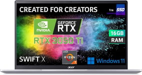 Acer Swift X 14″ Ryzen 7 5800U 1TB SSD 16GB RAM Laptop GeForce RTX 3050Ti Gaming