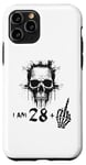 iPhone 11 Pro I Am 28 Plus 1 Middle Finger - 29th Birthday w. Viking Skull Case