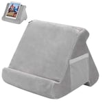 COOTA Tablet Stand Pillow Soft Tablet Pillow Cushion Stand, Multi-Angle Phone Soft Holder for Lap Knee Sofa Bed, Universal Phone & Pad Stands for eReaders, Kindle, Magazines (grey)