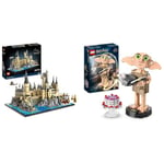 LEGO 76419 Harry Potter Hogwarts Castle and Grounds Big Set for Adults, including Iconic Locations & 76421 Harry Potter Dobby the House-Elf Set, Movable Iconic Figure Model