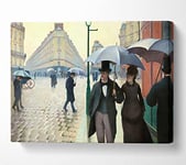 Gustave Caillebotte Paris Street On A Rainy Day Canvas Print Wall Art - Double XL 40 x 56 Inches