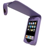 PURPLE Leather Case Cover for Apple iPod Touch 2nd & New 3rd Generation 8gb, 16gb, 32gb & 64gb + Belt Clip