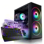 AWD-IT SNIPER AMD Ryzen 5 5600G, Radeon RX 6600 8GB, 16GB RAM & 500GB SSD - Bonus Asus TUF Battlepack Windows 11 Desktop PC for Gaming