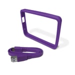 Coque et câble plat USB 3.0 pour disque dur My Passport Ultra 1To - Grip Pack Violet