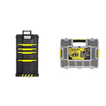 STANLEY Rolling Workshop Toolbox & Sortmaster Stackable Storage Organiser for Tools, Small Parts, Adjustable Compartments, 1-97-483
