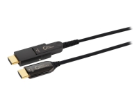 MicroConnect Premium - HDMI-kabel med Ethernet - HDMI hane till mikro-HDMI hane - 20 m - hybrid koppar/fiberoptisk - svart - stöd för 1080p, hybrid aktiv optisk kabel, Dolby DTS-HD Master Audio-support, Dolby TrueHD-support, dubbelriktad, 4K60 Hz (4096 x 2160) stöd