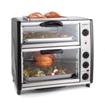 Mini Oven Electric Kitchen Double Grill Rotisserie Barbecue 42L 2350W Compact