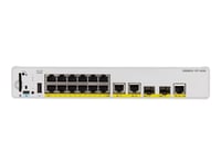 Cisco Catalyst 9200Cx - Network Essentials - Switch - Kompakt - L3 - Administrerad - 12 X 1000Base-T + 3 X 1000Base-T + 2 X 1 Gigabit/10 Gigabit Sfp+ (Upplänk) - Rackmonterbar - Upoe+