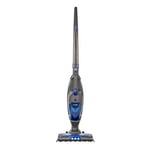 Russell Hobbs Cordless Upright Stick Vacuum Cleaner Bagless 2 in 1 Grey and Blue 600W 2 Speed Settings 60 min Run Time, for Carpets & Hard Floors with Crevice & Brush Tool, 2 Year Guarantee RHSV2211