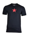 Mil-Tec T-shirt m. Röd Stjärna (Olivgrön, L) L Olivgrön
