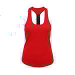 Tri Dri Women's TriDri® performance strap back vest - Raspberry/BlackMelange / S