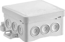 Simet Väggdosa 75X40x75mm Med Integrerad Genomföring Självlåsande Fastbox&Amp Amphook Serie Grå Ip54 Ns5 35360102