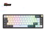 RK ROYAL KLUDGE Clavier Gamer AZERTY 60% Gasket Mounted,Clavier mécanique filaire,QMK/Via Hot-Swap,TKL PBT keycaps/Creamy Switch
