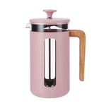 La Cafetiere Pisa Pink Cafetiere with Wooden Handle - 8 Cup