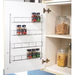4 Tier Chrome Door Mounted Spice Rack Jar Holder Kitchen Cupboard Wall Storage Shopmonk by zizzi