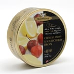 2 x Simpkins Travel Sweets - Citrus Lemon & Sour Cherry 200g Tin