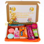 Get Well Soon Care Package Hug in a Box Letterbox Pick Me Up Pamper Gift Box with Hot Drink (Hot Chocolate)