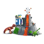 SCHLEICH Dinosaur Volcano Expedition Base Camp Toy Playset | New