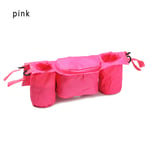 1pc Cup Bag Pushchair Stroller Organizer Trolley Accessories Pink