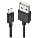 LINDY 2m USB to Lightning Cable, Black