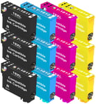 3 Sets Compatible Ink Cartridges for Epson XP-225 XP-322 XP-415 XP-422 XP-425