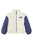 Levi's Girls Boxy Fit Sherpa Jacket - Antique White, Off White, Size 12 Years, Women