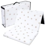 Resebäddmadrass 60x120 cm hopfällbar - tjock hopfällbar madrass för babyvikbar madrass barnmadrass resesäng 120x60 sol