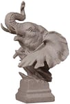 JYKFJ Feng Shui Decor Sculpture Grande tête d'éléphant Statue résine grès FigurineCadeau d'affaires de Jardin pour la Maison et Le Bureau 1020