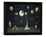 Kunst für Alle 'Encadré Image de Wassily Kandinsky Plat de Profondeur, Impression d'art dans Le Cadre de Haute qualité Photos Fait Main, 40 x 30 cm, Noir Mat
