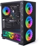 Veno Scorp PC Gaming - Intel Core I3-10100 4,30Ghz 6M Comet Lake | RAM 16GB DDR4 | SSD 240GB | 4GB Graphics Card | Ultra HD 4K | Wi-Fi | WIN10 PRO | NEONZILLA 4 Fan Case