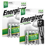 8x Energizer AAA 500 mAh Rechargeable Batteries Phone DECT Staycharged NiMH LR03