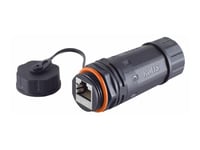 Microconnect - Kopplingsdon För Nätverk - Rj-45 (Hona) Skyddslock Till Rj-45 (Hona) Skyddslock - Utp - Cat 6A - Ieee 802.3At - Utomhus, Short - Svart