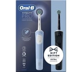 Oral-B Vitality Pro Electric Toothbrush Twin Pack Black & Blue Gift Edition