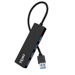 YLSCI USB 3.0 Hub, 4 Port USB 3.0 Ultra-Slim Adapter High-Speed Expansion Multi USB Extender, 4 in 1 USB Splitter for PC Laptop, Desktop, Mac, Macbook, Notebook, PS4, Xbox