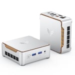 NiPoGi Mini PC Windows 11 Pro Processeur Intel Alder Lake-N97 (jusqu'à 3,60 GHz) Mini Ordinateur, 16GB RAM 512GB ROM, Argent