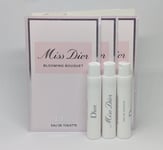 3x Dior MISS DIOR BLOOMING BOUQUET Eau De Toilette (3x 1ml Sample Spray) Ladies