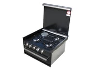 Dometic CU402 3+1 Gas/Electric Hob with Grill and Glass Lid