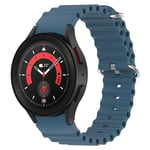 Samsung Galaxy Watch 5 40/44mm Sportigt Full-fit armband i silikon, blå