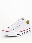 Converse Chuck Taylor Leather All Star - White, White, Size 7.5, Men