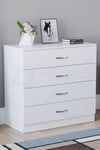 Vida Designs Riano 4 Drawer Chest of Drawers Storage Bedroom Furniture