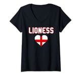 Womens England Lioness Football V-Neck T-Shirt