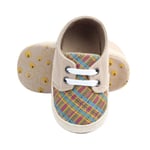 Baby Canvas Plaid Wild Soft Bottom Toddler Shoes A 0-6m