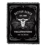 Northwest Yellowstone Woven Jacquard Throw Blanket, 46" x 60", Whiskey Label