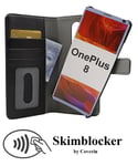 Skimblocker Magnet Fodral OnePlus 8 (Svart)