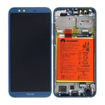 Huawei Honor 9 Lite Skärm med LCD Display med Batteri Original - Blå