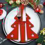 #Paket med 12 besticksäckar, dekorativ bestickshållare, julduk, juldekoration#