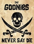 Vintage Advertising Wall Tin Plaque 20x15cm - Pub Shed Bar Man Cave Home Bedroom Office Kitchen Gift Metal Sign - Goonies Never Say Die Inspired Movie Retro