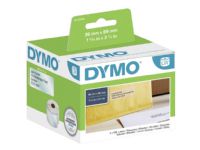 DYMO LabelWriter - Palst - permanent häftning - transparent - 36 x 89 mm 260 etikett (er) (1 rulle/rullar x 260) adresslappar - för DYMO LabelWriter 310, 315, 320, 330, 400, 450, 4XL, SE450, Wireless