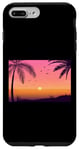 Coque pour iPhone 7 Plus/8 Plus Silhouettes de palmiers d'été Sunset Bliss