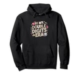 Cool Leopard Skin 10th Birthday Girl Double Digits Era Pullover Hoodie